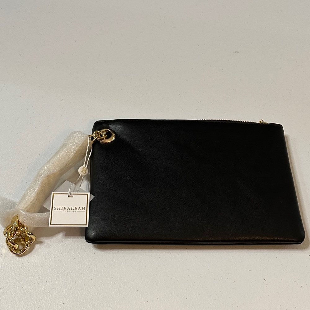 Shiraleah Black and Gold Clutch